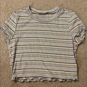 Colorful stripped cropped top